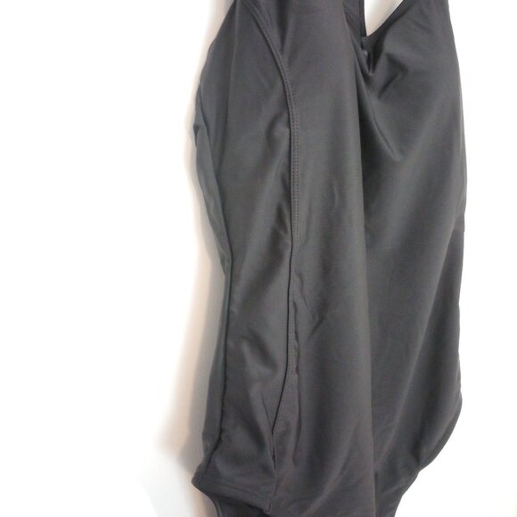 Nicole Miller Black One-Piece Racerback Swimsuit - Picture 6 of 10